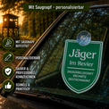     Jäger im Revier KFZ-Schild personalisiert mit Saugnapf für Revierfahrzeuge