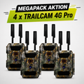 TRAILCAM Megapack mit 4 Stück TRAILCAM 4G Pro Wildkameras