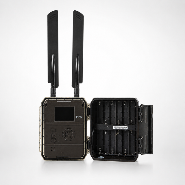 Trailcam 4G Pro Wildkamera im geöffneten Zustand